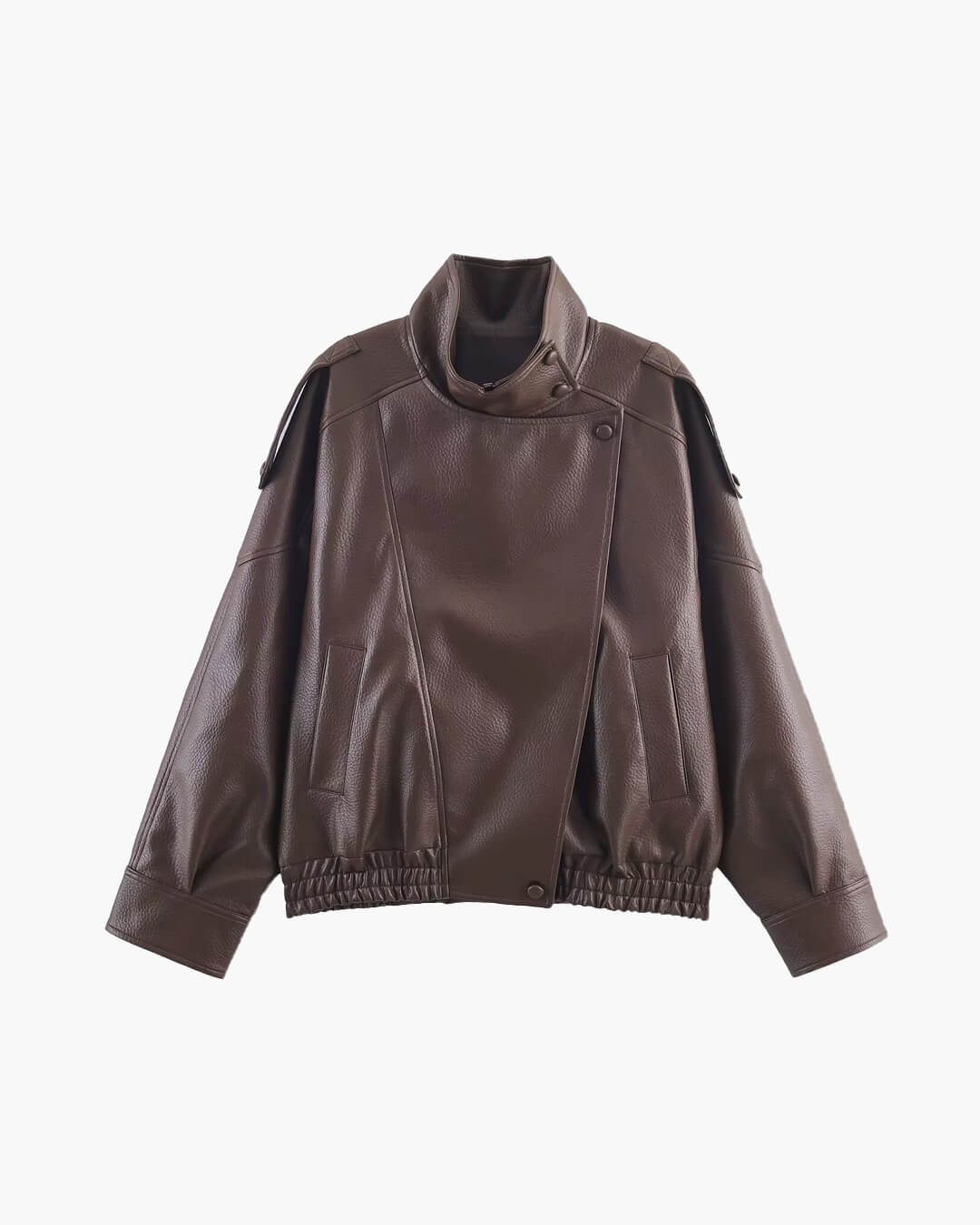 Seame CH - Sandra Asymmetrical Leather Jacket - Jackets - 